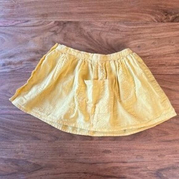 Genuine Kids From OshKosh Yellow Aloha Button-Front Cotton Skirt 3T - Picture 10 of 11